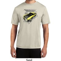 Ford Vintage Yellow Mustang Boss Mens Moisture Wicking Shirt