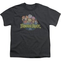 Fraggle Rock Kids Shirt Circle Logo Charcoal T-Shirt