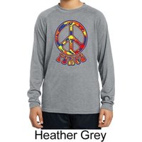 Funky Peace Kids Dry Wicking Long Sleeve Tee T-Shirt