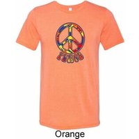 Funky Peace Mens Tri Blend Crewneck Shirt