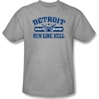 Funny T-shirt - Detroit Run Like Hell Heather Gray Tee