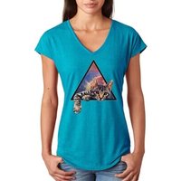 Galactic Cat Ladies Tri Blend V-neck