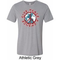 Give Peace A Chance Mens Tri Blend Crewneck Shirt