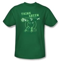 Green Lantern Kids T-shirt Think Green Youth Kelly Green Tee