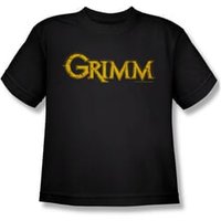 Grimm Shirt Kids Gold Logo Black Youth Tee T-Shirt