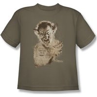 Grimm Shirt Kids Murcielago Sketch Safari Green Youth Tee T-Shirt