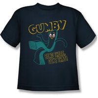 Gumby Shirt Kids Bend There Navy T-Shirt