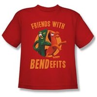 Gumby Shirt Kids Bendefits Red T-Shirt