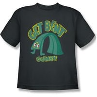 Gumby Shirt Kids Get Bent Charcoal T-Shirt