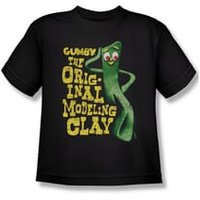 Gumby Shirt Kids Modeling Clay Black T-Shirt