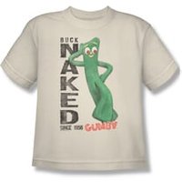 Gumby Shirt Kids Naked Cream T-Shirt