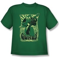 Gumby Shirt Kids Rock Star Kelly Green T-Shirt
