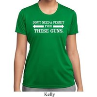Guns Permit Ladies Moisture Wicking Shirt