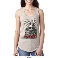 Halloween Day of the Dead Candle Skull Ladies Ideal Tank Top