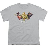 Harley Quinn Shirt Kids Sirens Bat Symbol Silver T-Shirt