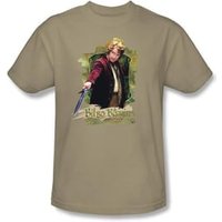 Hobbit Kids Shirt Movie Unexpected Journey Bilbo Baggins Sand T-shirt