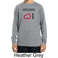 I Love Handstands Upside Down Kids Dry Wicking Long Sleeve Shirt