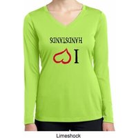 I Love Handstands Upside Down Ladies Dry Wicking Long Sleeve Shirt