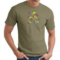 I'm With Stupid T-Shirt - Funny Two Ways Adult Army Green Tee Shirt