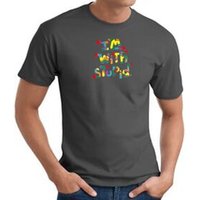 I'm With Stupid T-Shirt - Funny Two Ways Adult Charcoal Tee Shirt
