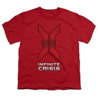 Infinite Crisis Shirt Kids Title Red T-Shirt