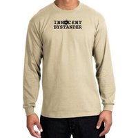 INNOCENT BYSTANDER BLACK Funny Adult Long Sleeve T-Shirt - Sand