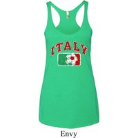 Italy Ladies Tri Blend Racerback Tank Top