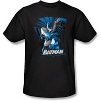 Justice League Kids T-shirt Batman Blue and Gray Youth Black Tee Shirt