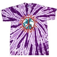 Kids Peace Tie Dye Shirt Give Peace A Chance Purple Youth Tie Dye