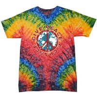 Kids Peace Tie Dye Shirt Give Peace A Chance Woodstock Youth Tie Dye