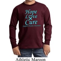 Kids Prostate Cancer Hope Love Cure Youth Long Sleeve