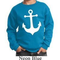 Kids Sailing Sweatshirt White Anchor Sweat Shirt