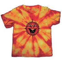 Kids Size Sunface Youth Unisex Tie Dye T-shirt Tee Shirt
