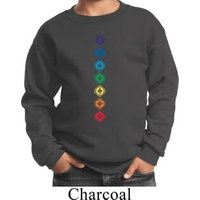 Kids Yoga Diamond Chakras Youth Sweatshirt