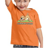 Kids Yoga Shirt Downward Human Toddler Tee T-Shirt