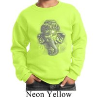 Kids Yoga Sweatshirt 3D Ganesha Lights Sweat Shirt