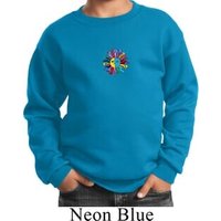 Kids Yoga Sweatshirt Hippie Sun Patch Middle Print Sweat Shirt