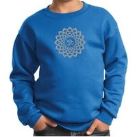 Kids Yoga Sweatshirt Sahasrara Chakra Meditation Youth Sweatshirt