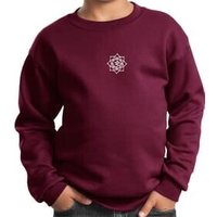 Kids Yoga Sweatshirt White Lotus OM Patch Sweat Shirt