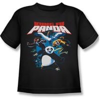 Kung Fu Panda Shirt Kids Kung Fu Group Black Youth Tee T-Shirt