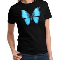 Ladies 3D Butterfly Shirt - Black
