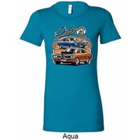 Ladies Dodge Blue and Orange Super Bee Longer Length Shirt