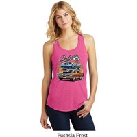 Ladies Dodge Blue and Orange Super Bee Racerback
