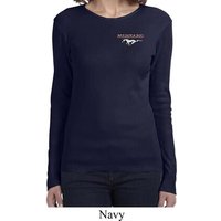 Ladies Ford Tee Mustang Pocket Print Long Sleeve
