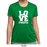 Ladies Gymnastics Shirt Love Gymnastics Moisture Wicking Tee T-Shirt