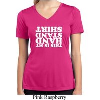 Ladies Gymnastics Shirt My Handstand Shirt Moisture Wicking V-neck Tee
