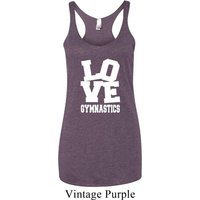 Ladies Gymnastics Tanktop Love Gymnastics Tri Blend Racerback Tank Top