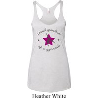 Ladies Gymnastics Tanktop Proud Grandma Tri Blend Racerback Tank Top