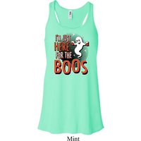 Ladies Halloween I'm Here for the Boos Flowy Racerback