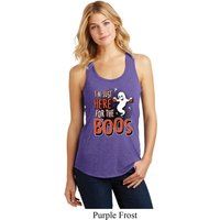Ladies Halloween I'm Here for the Boos Racerback